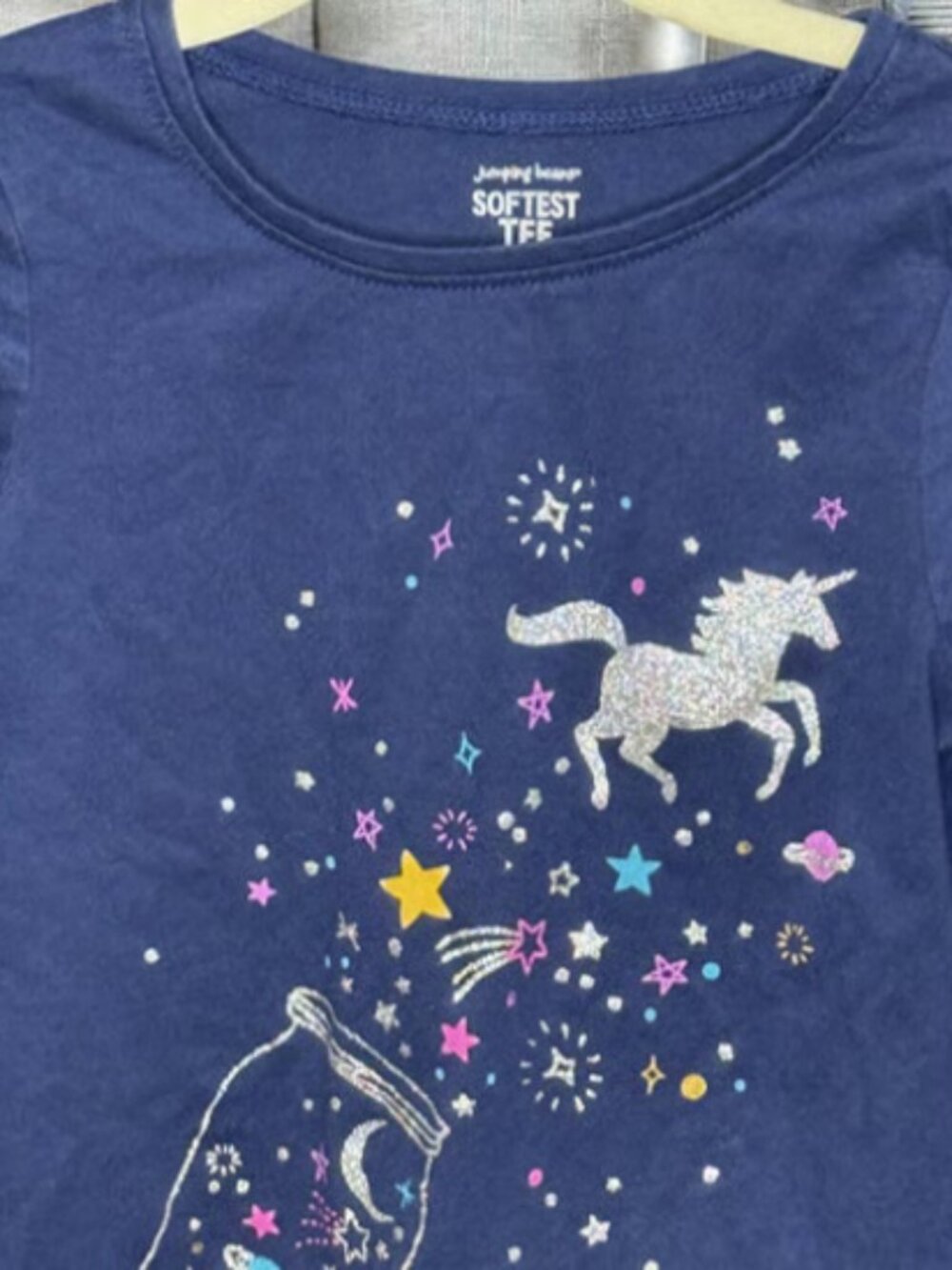 Jumping Beans - Girls Long Sleeve Unicorn Shirt - Size 6